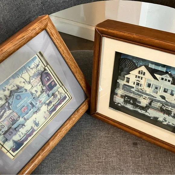 Charles Wysocki and Linda Nelson Stokes Framed Puzzles